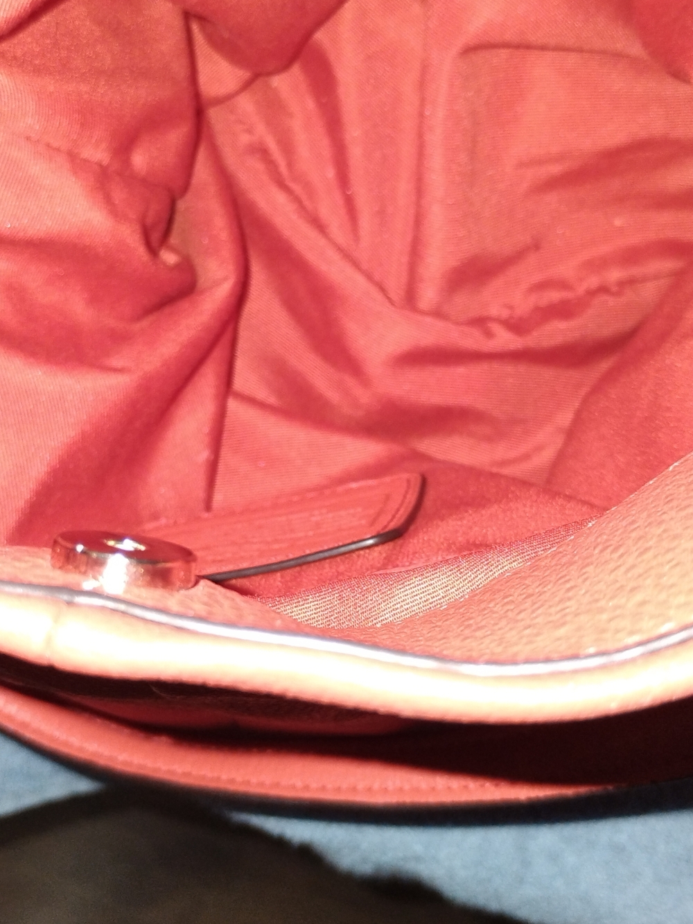 Coach Red Leather Shoulder Bag - Picture 6 of 8